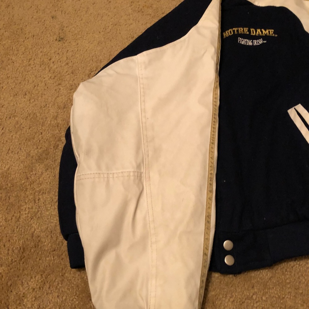 Adidas Men's Navy and White Varsity Jacket - Picture 3 of 7